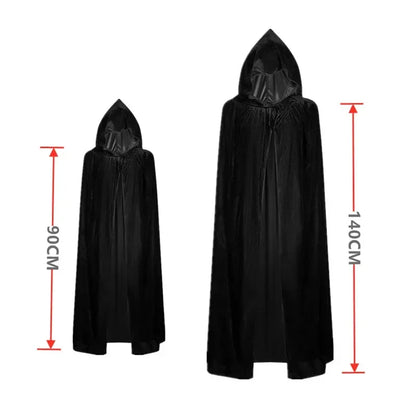 Halloween niños ojos rojos con capa con capucha y guadaña accesorios aterrador Grim Reaper niños máscara guantes disfraz Pascua Rave Robe
