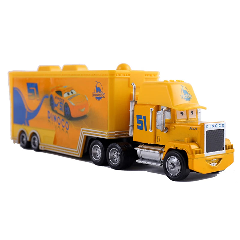 Disney Pixar Cars 2 3 Toys Lightning McQueen Truck Jackson Storm Uncle Mack 1:55 Diecast lorry trailer Model Child kids Gift