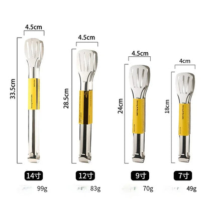 Pinzas de acero inoxidable para alimentos, utensilios de cocina, herramienta de cocina para bufé, pinza anticalor para pan, pinza para repostería, para postres, ensaladas y barbacoas.