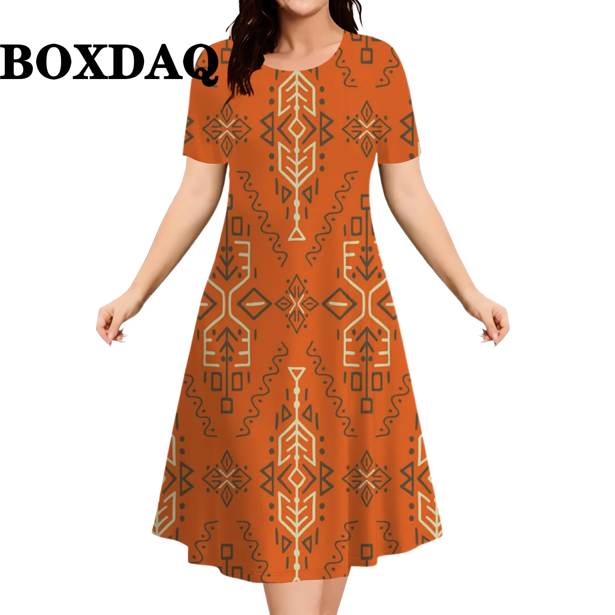 2026 New Floral Graphic Print Women's Dresses Elegant Ladies Summer Dress Casual Retro Plus Size Female Fashion Loose Dress 9XL