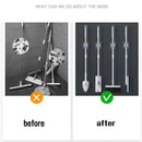 4pcs Wall Mounted Plastic Hanging Mop Storage Rack Punch-Free Clip Hook Space Saving for Broom and Mop Storage