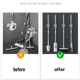 4pcs Wall Mounted Plastic Hanging Mop Storage Rack Punch-Free Clip Hook  Space Saving for Broom and Mop Storage