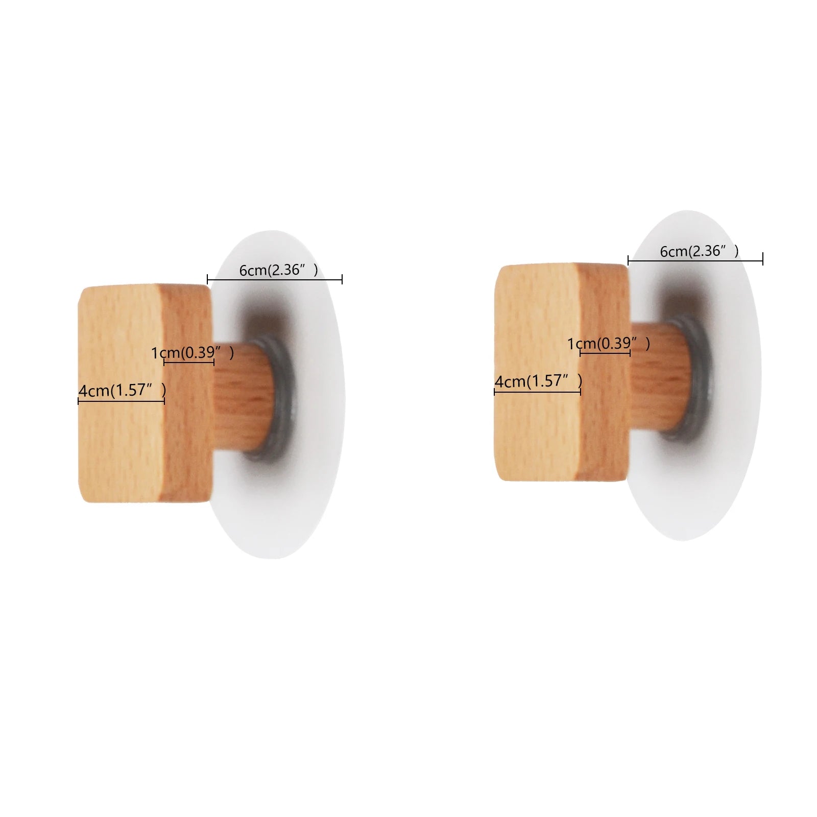 Gancho de madera, gancho de pared de madera con forma geométrica, perchero de madera para colgar ropa, sombrero, bufandas y toallas en el dormitorio,