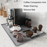 Home Coffee Machine Table Mat Anti-slip Silicone Coffee Mat Tamper Holder Station Cup Drainer Barista Coffee Accessories
