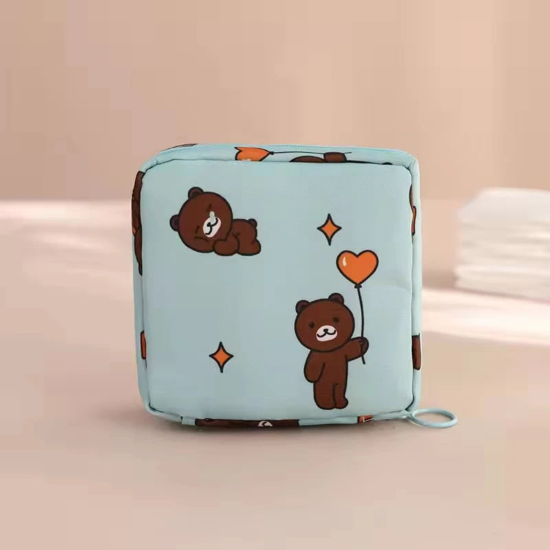 Women Girls Tampon Storage Bag Cosmetic Bag Organizer Bag Organizer Case Sanitary Pad Pouch Napkin Cosmetic Bags Tampon Holder