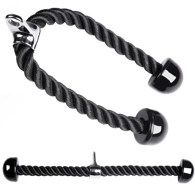 Cuerda para bajar tríceps, manijas de tracción facial, cuerda de empuje hacia abajo para bíceps, espalda, hombros, tríceps, cuerda de tensión para fitness, accesorio de gimnasio