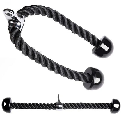 Cuerda para bajar tríceps, manijas de tracción facial, cuerda de empuje hacia abajo para bíceps, espalda, hombros, tríceps, cuerda de tensión para fitness, accesorio de gimnasio