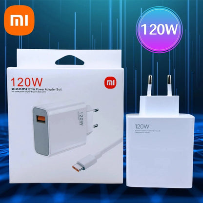 Cargador original Xiaomi Turbo Fast Charge de 120 W, adaptador Hypercharge UE/EE. UU. para Redmi Note 11, 12, 13 Pro Plus 5G, cable Mi 14, 13 y 13T.