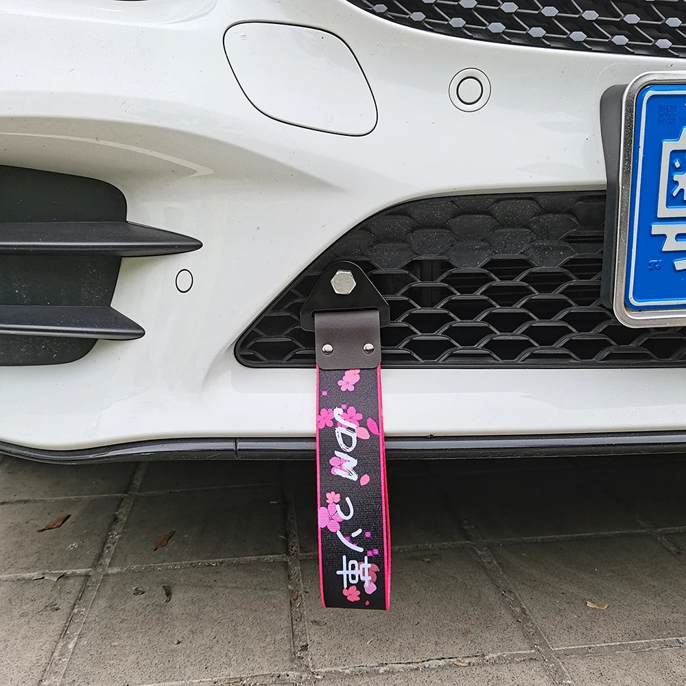 Correa de remolque colgante para coche con cultura de carreras JDM, cuerda de remolque, cinta, parachoques, accesorios para NOS HKS Initial D