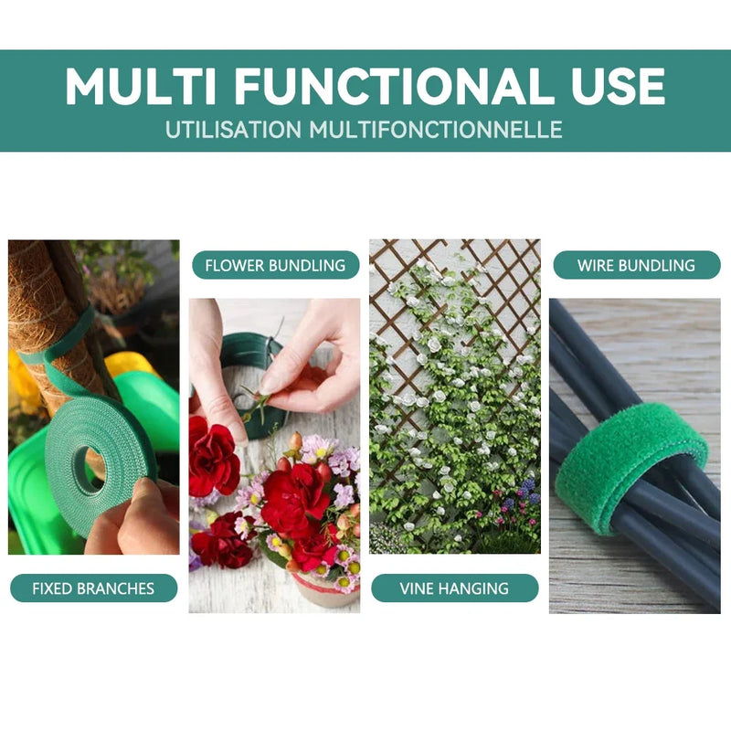 Laço De Cabo De Nylon Para Plantas Flores Crescendo Escalada, Suporte De Plantas Reutilizáveis, Prendedor De Gancho E Loop, Acessórios De Jardim