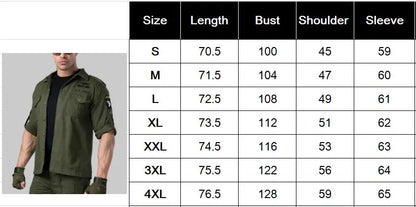 Short Sleeved Shirts Men Tactical T-shirt Spring Summer Workwear Cotton Vintage Shirt  Army Embroidery Pocket Cargo Tees