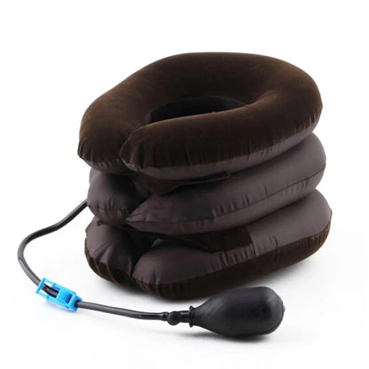 Collarín cervical inflable con tracción cervical, soporte para tractor, almohada de masaje, alivio del dolor, relajación, cuidado de la salud, camilla para cuello y cabeza.