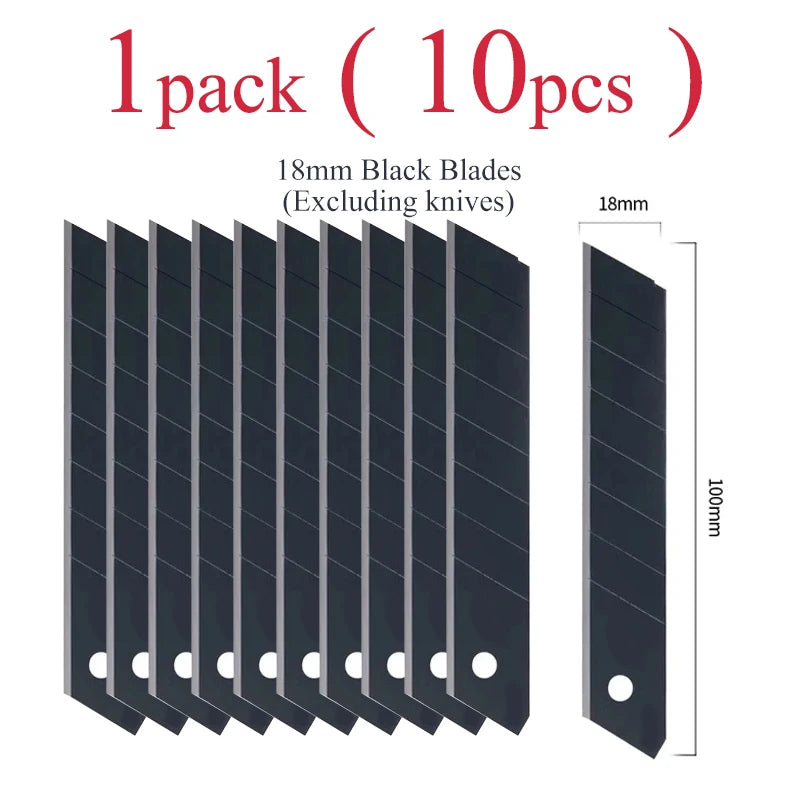 Utility Knife Durable Industrial Replaceable High Carbon Steel Blade Stainless Steel Paper Cutter Office Art Student Supplies