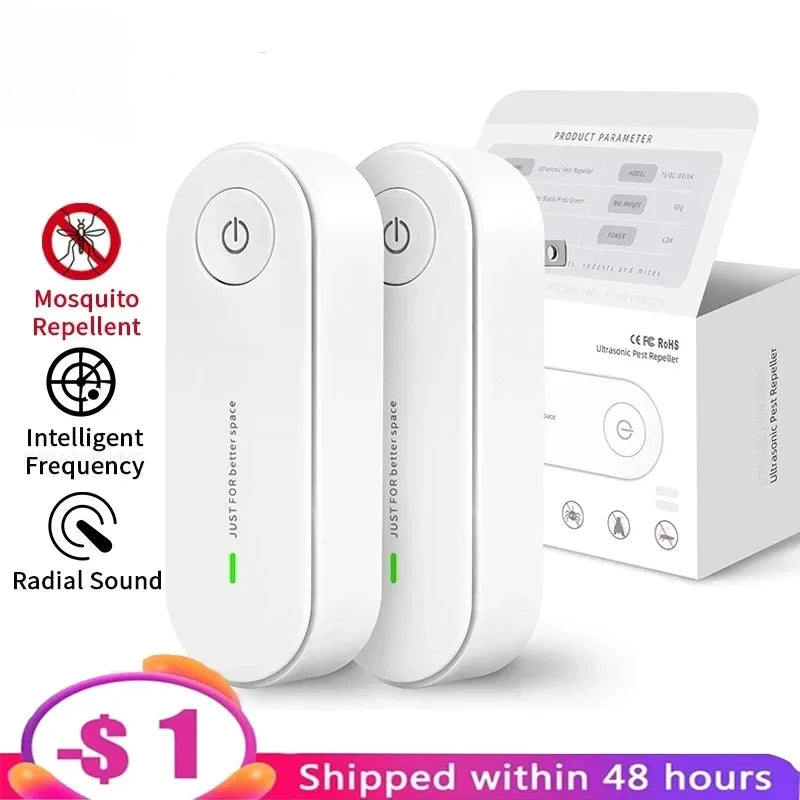 Nuevo repelente ultrasónico de insectos Xiaomi, repelente electrónico de mosquitos, ratones, arañas y cucarachas, insecticida portátil, control de plagas.