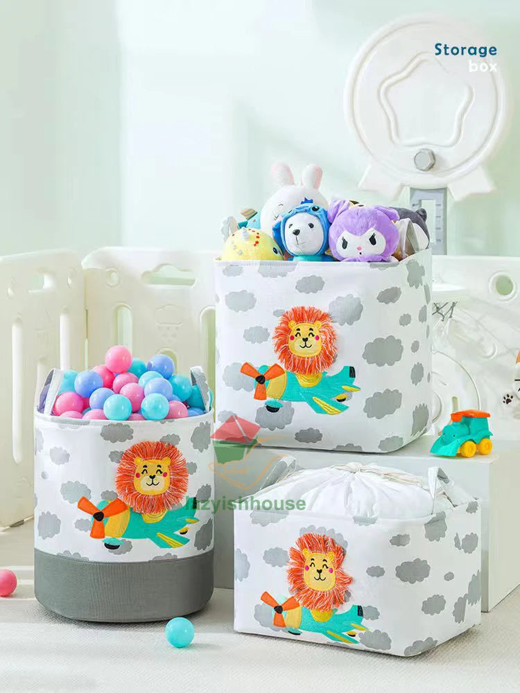 Folding Storage Basket Linen Storage Fabric Wardrobe Office Bedroom Closet Toys Laundry Basket With Handle Storage Organizer new