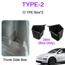 USVOTOV Trunk Organizer for Tesla Model Y Juniper Launch Refresh 2025 Rear Trunk Storage Bins Side Box Organiser TPE Accessories