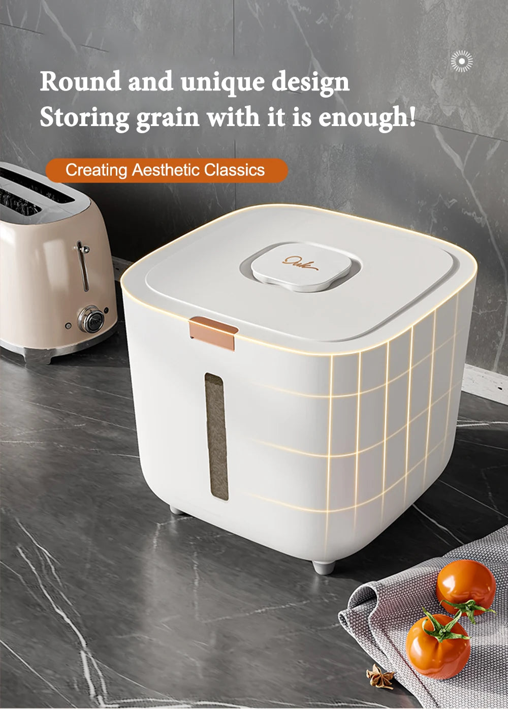 Insect-Proof Moisture-Proof Rice Box Grain Sealed Jar Kitchen Container 5/10KG Storage Kitchen Container Storage Box with Lid