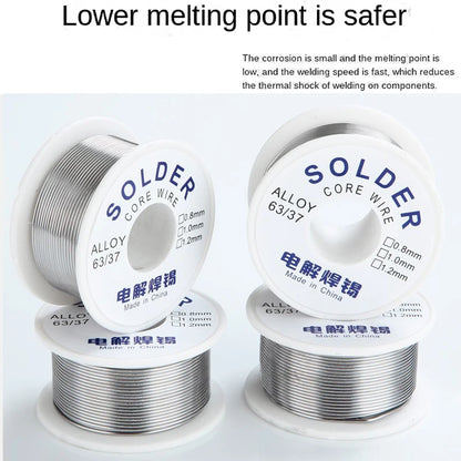 50g-200g Rosin Core Tin Solder Wire 63/37 Solder Wire  Dia 0.8MM/1.0MM High Purity Fusible Tin Easy Melt Wire Circuit Repair