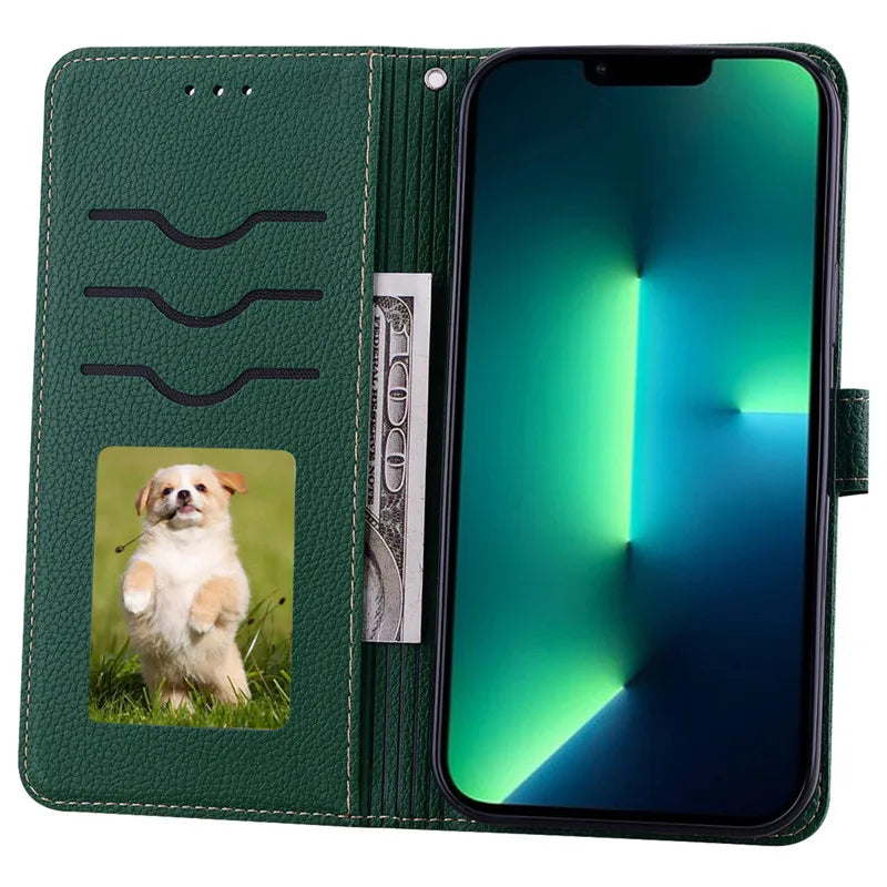 Funda de cuero de lujo con tapa para Samsung Galaxy A7 2018 (SM-A750F)
