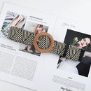 Summer Fashion Women Straw Belt Casual Bohemian Wide Summer Braided Waistbelt  Buckle Elastic Female Straw Waist Belt