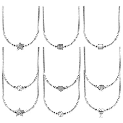 Pulsera de plata de ley 925 para hombre y mujer, adecuada para collares, accesorios elegantes, regalos boutique de alta gama, nuevo 