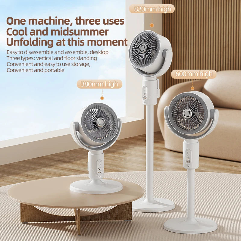 F1 Air Turbine Circulation Fan Floor-standing Fans Adjustable Air Circulating Fan Adjustable Height Timing Control Rechargeab