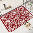 Tapete de chão com padrão vermelho e branco, quarto, banheiro, absorvente, decoração de casa, sala de estar, entrada