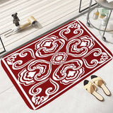 Tapete de chão com padrão vermelho e branco, quarto, banheiro, absorvente, decoração de casa, sala de estar, entrada