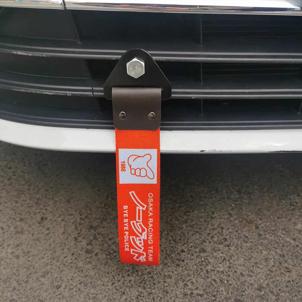 Correa de remolque colgante para coche con cultura de carreras JDM, cuerda de remolque, cinta, parachoques, accesorios para NOS HKS Initial D