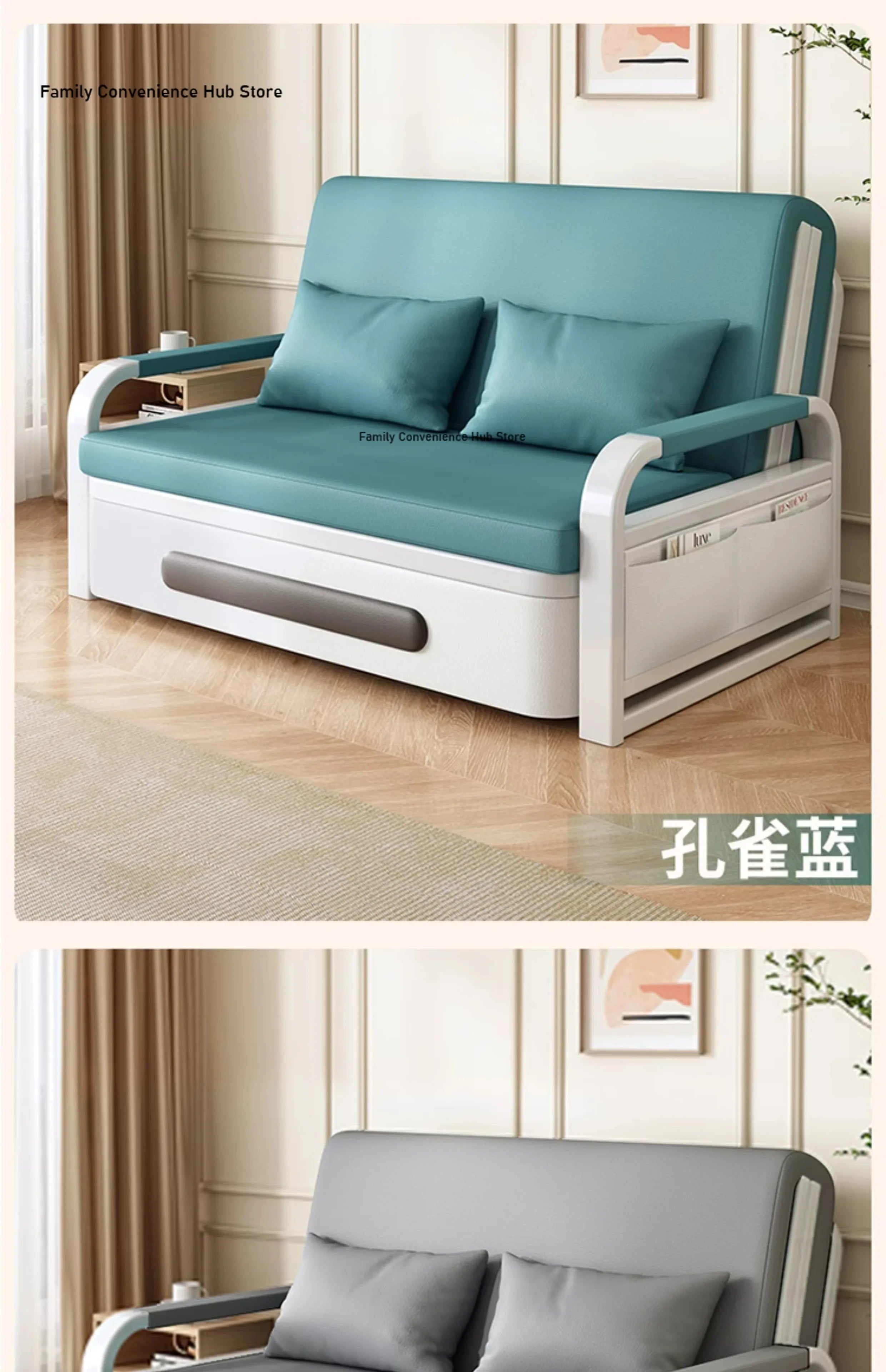 Sofá cama plegable de doble propósito para apartamentos pequeños, muebles de sala de estar de celebridades de Internet, retrato simple y doble multifunción