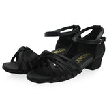 Girls Satin Latin Shoes Low Heel Ballroom Dance Shoes Adult Tango Salsa Shoes for Practice Toddler Latin Dance Shoes Performance