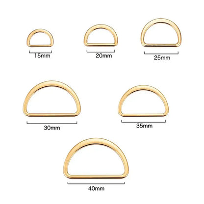 10pcs D-Shaped Buckle D Ring Connection Alloy Metal Silver Gold For Shoes Bags Backpack Buckles DIY Accessory 15/20/25/30/40mm