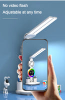 Rechargeable Led Table Lamp for Study Desk Lamp Reading Light Led Night Light with Fan Led Clock Dispaly Reading Desk Light