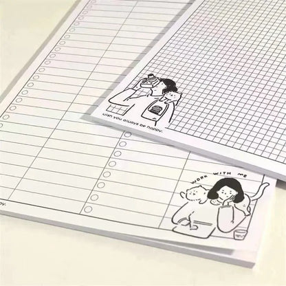 1PC B5 Sticky Note Paper Simple and Tear off Paper Learning Supplies Plan Note Book