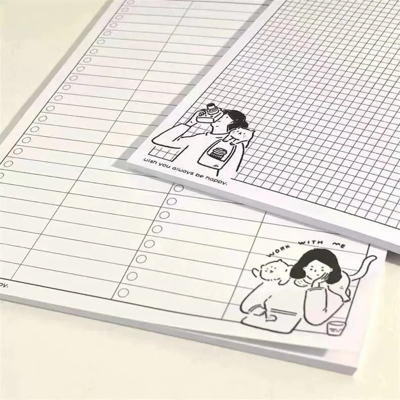 1PC B5 Sticky Note Paper Simple and Tear off Paper Learning Supplies Plan Note Book