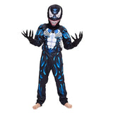 Disfraz de superhéroe para niños, disfraz de veneno de araña negro, disfraz de fantasma, mono Unisex de LICRA 3D, mono para niños, Cosplay de Halloween