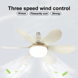 E26 E27 Base Home-use LED Ceiling Fan Light Wireless Remote Smart Fan Light 42cm 52cm Ceiling Fan for Room Office Study Kitchen