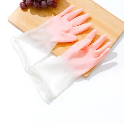 Guantes para lavar platos, resistentes al agua, de goma, finos, de látex, para mujer, #2723