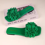 Women Flat Slippers Casual Walking Flower Shoes Female Summer Fashion Dress Sandals Outdoor Shallow Slippers Home Slides Women