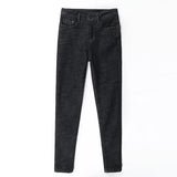 2023 Mujeres Jeans Térmicos Invierno Nieve Cálido Felpa Elástico Jeans Señora Skinny Espesar Polar Denim Pantalones Largos Retro Lápiz Pantalones