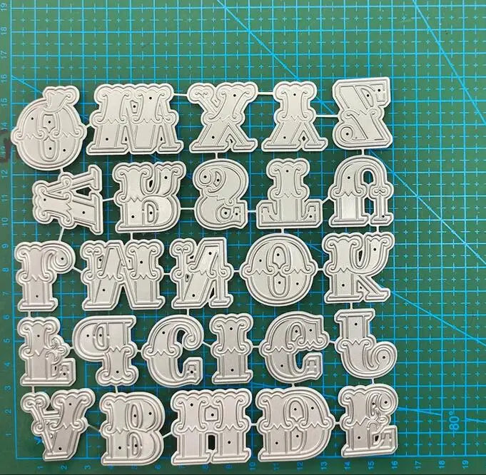 Letter Metal Cutting Dies Stencil Template Die Cut Scrapbooking Embossing Dies Art Decoration Craft Knife Mold