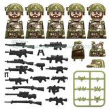 Military Special Forces Action Figure Building Blocks Ghillie Suit Weapons Sniper SWAT Ghost KSK Police Bandit Boy Toy Gift F029