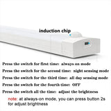 PIR Motion Sensor LED Under Cabinet Lamp Dimmable Rechargeable Night Light Stairs Closet Room Aisle Tube Bar Detector Bulb