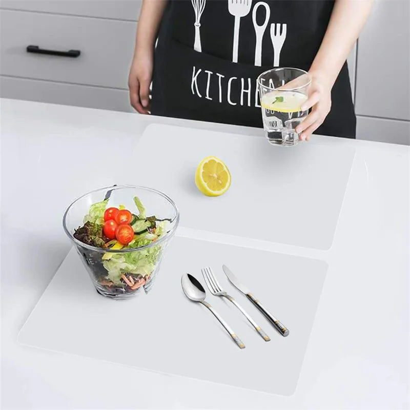 4Pcs/lot 45x30cm Transpare Meal Mat Waterproof Oil Proof Table Mat Cabinet Drawer Refrigerator Mat Outdoor Picnic Mat