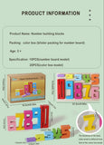 Wooden educational digital blocks, creative puzzles, stacking toys, fun brain teasers, early education topics, Montessori style