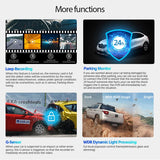 Acceo A37 Car DVR 10.0 Inch Rear View Mirror 2.5K Dash Cam 1080P Car Camera With Rear View Camera Video Recorder Registrar DVRs