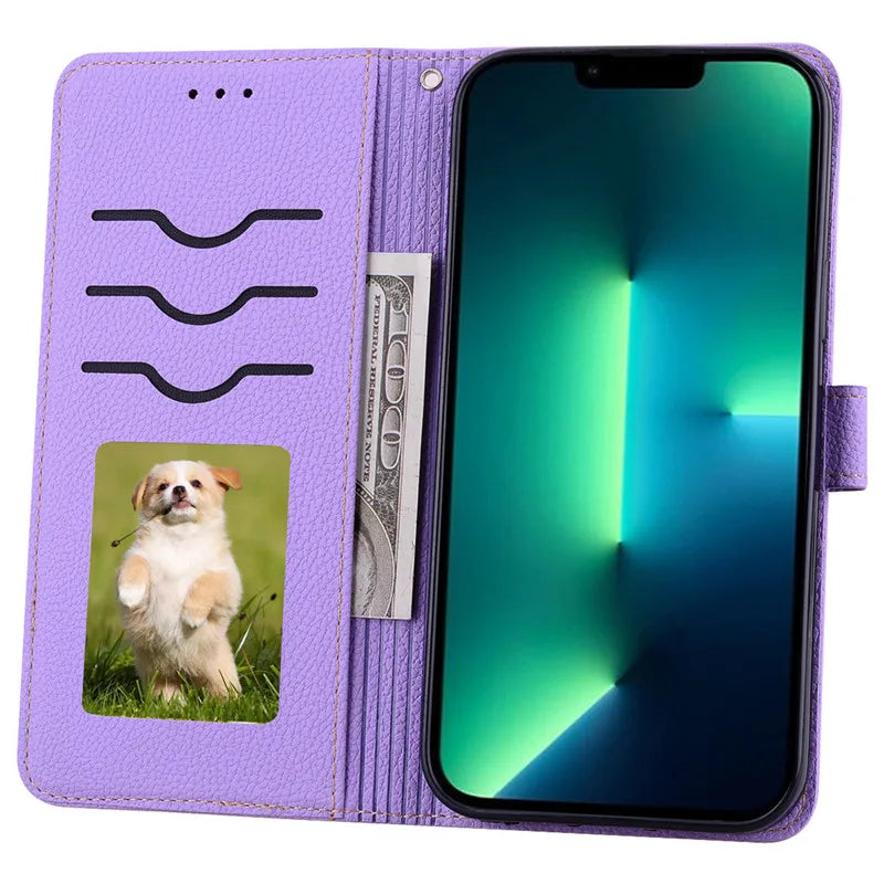 Funda de cuero de lujo con tapa para Samsung Galaxy A7 2018 (SM-A750F)