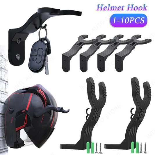 Motocicleta Capacete Display Hanger Stand, Capacete Hook Racks, Casa, Bagagem, Suporte do casaco, Prateleira do armário, Wall Mount Hooks