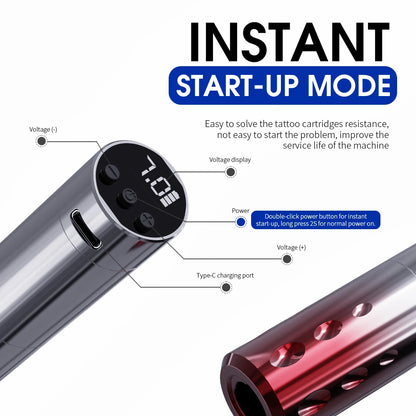 Máquina de tatuaje inalámbrica Mast para maquillaje permanente de cejas y labios. Suministros para artistas del tatuaje. Compatible con cartuchos universales.