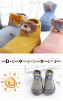 Calcetines de algodón bonitos y cómodos para bebés recién nacidos, primeros pasos, zapatos casuales de interior con suela suave, transpirables y antideslizantes.